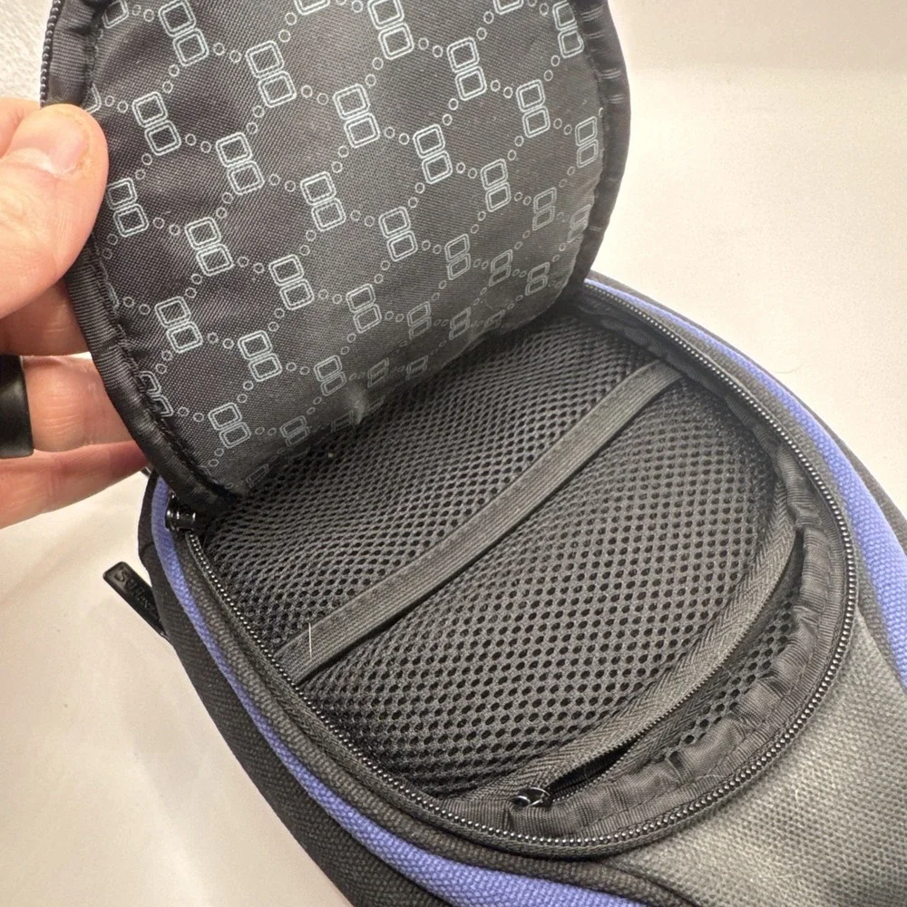 Nintendo DS 3DS Carrying Case Blue Rare Canvas Backpack Style Straps On Bag